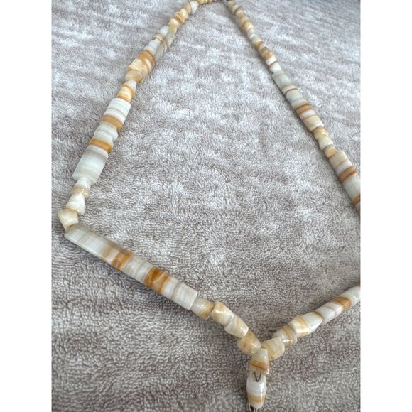 Vintage Aztec Sun Pendant Beaded Necklace Hand Carved - Picture 4 of 8